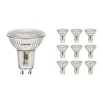 Confezione Multipack 10x Noxion Faretti LED GU10 PAR16 4.8W 450lm 36D - 827 Bianco Molto Caldo | Sostitutiva 50W