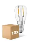 Confezione Multipack 10x Ledvance Special LED E14 Tubo one-handed Filamento Chiara 1.3W 110lm - 827 Bianco Molto Caldo | Sostitutiva 12W